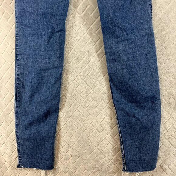 Hollister Women 28 Denim Jeans Blue Super Skinny Distressed Medium Wash Fray Hem - Picture 14 of 15